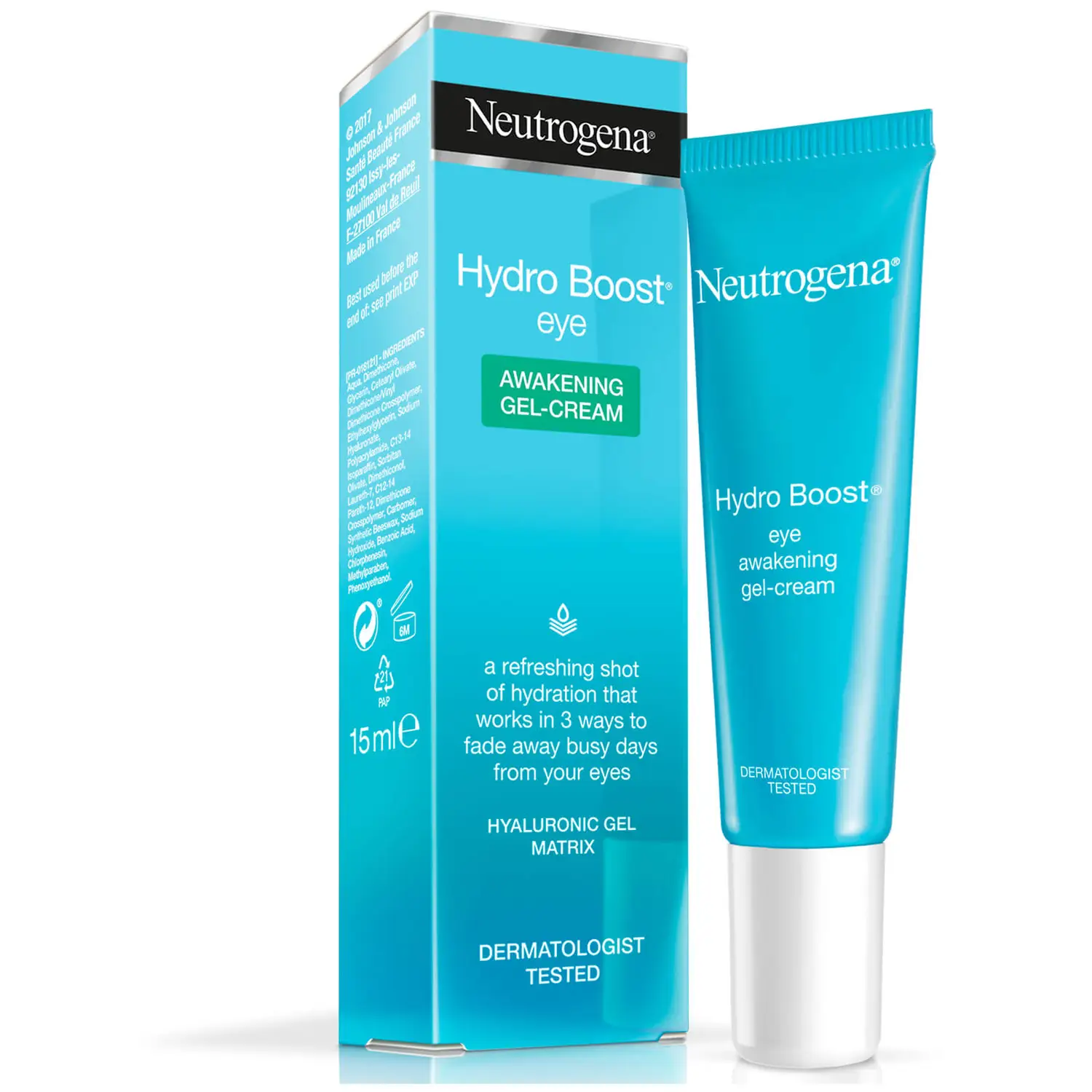 11433782-6114654111142433.webp Neutrogena Hydro Boost Eye Awakening Gel-Cream, A Shot of Intense Hydration, Under-Eye Cream, 15 ml - Image 1