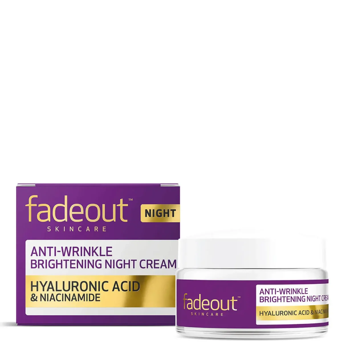 FadeOut Anti-Wrinkle Brightening Night Cream 75ml - Image 1