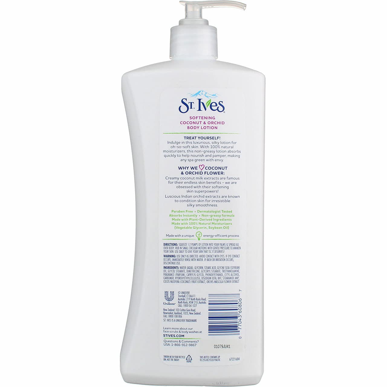 61wYmvt-jWL._SL1280_.jpg St. Ives Softening Body Lotion, Coconut & Orchid,621ml - Image 3