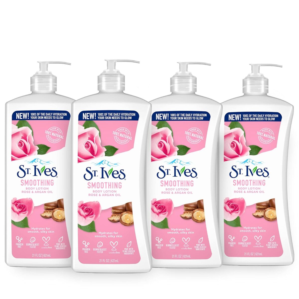 St. Ives Smoothing Hand & Body Lotion for Dry Skin Rose and Argan Oil Made with 100% Natural Moisturizers - Image 2