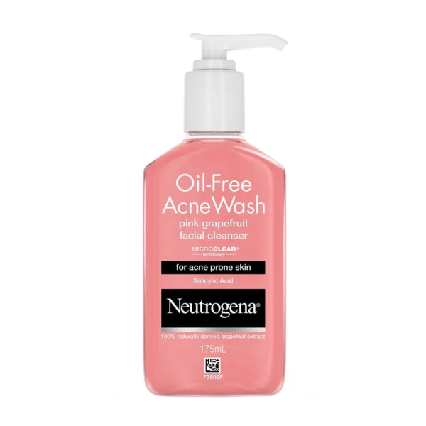 Neutrogena Oil Free Acne Wash Pink Grapefruit Facial Cleanser 175ml