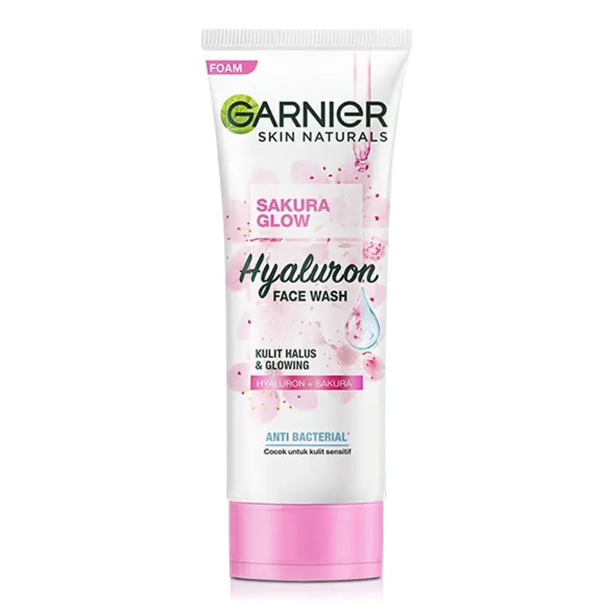Garnier Skin Naturals Sakura Glow Hyaluron Face Wash 100ml - Image 1